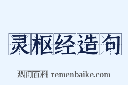 灵枢经造句是什么意思的图片